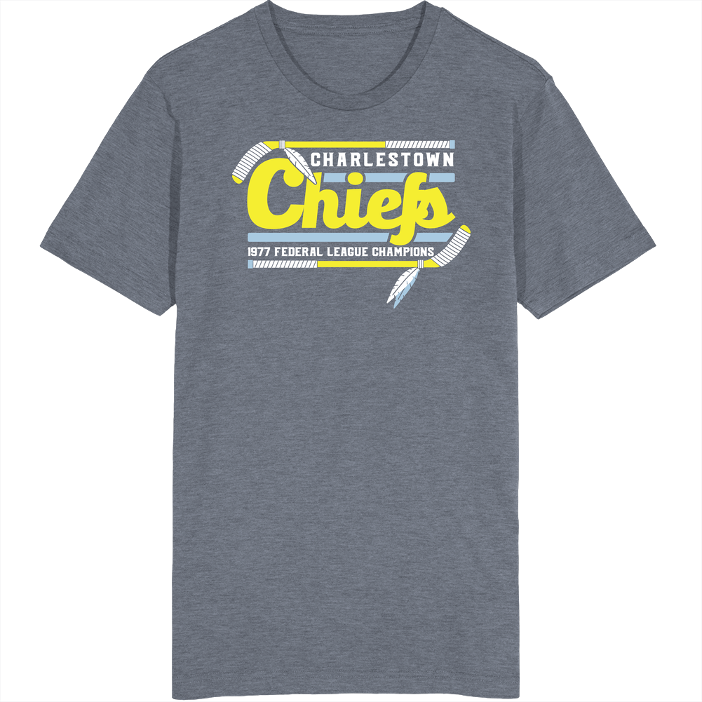 Charlestown Chiefs Hockey Movie Fan Vintage Unisex retro T Shirt Charlestown Chiefs Hockey Movie Fan Vintage Unisex retro T Shirt