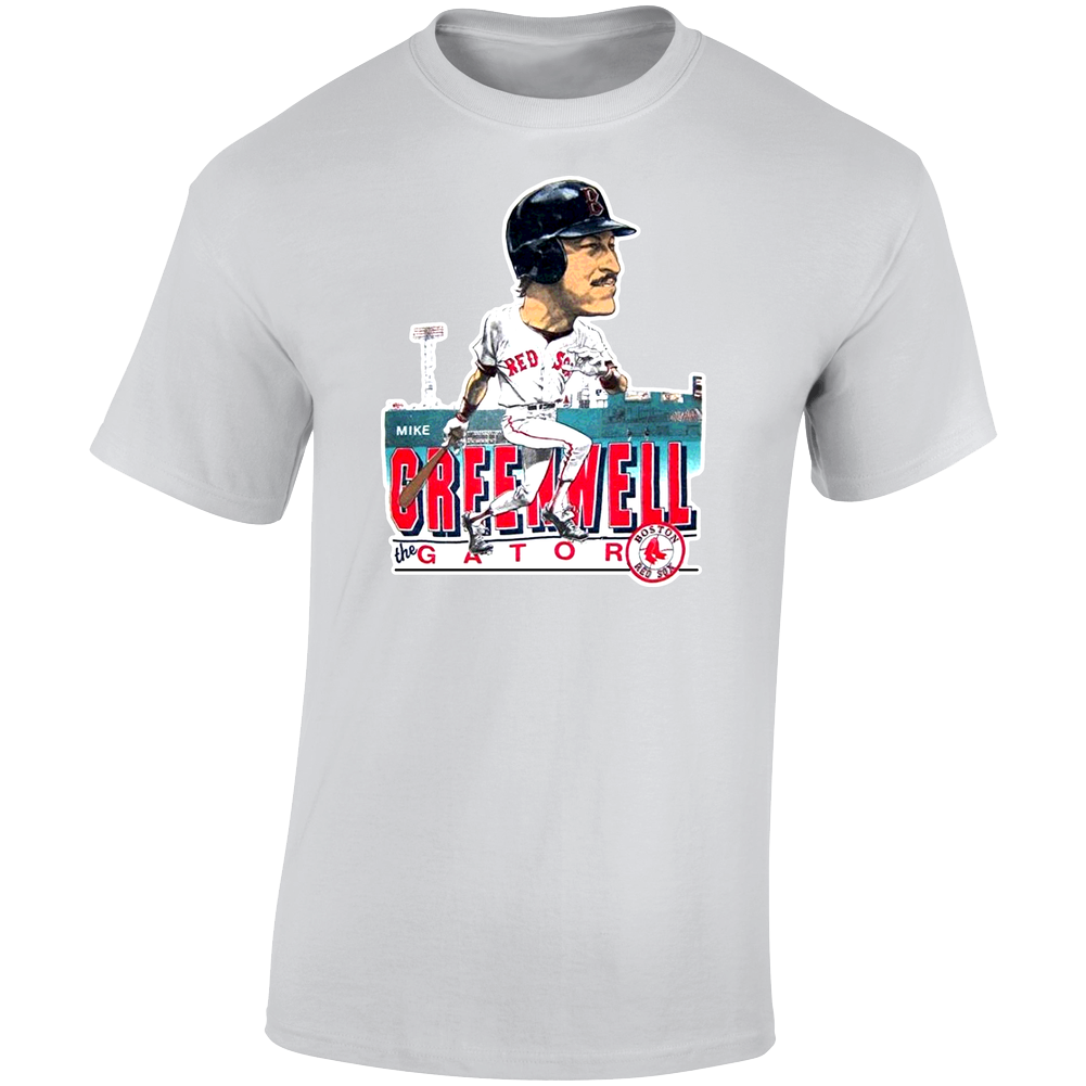 Mike Greenwell Retro Baseball Caricature retro T Shirt Mike Greenwell Retro Baseball Caricature retro T Shirt