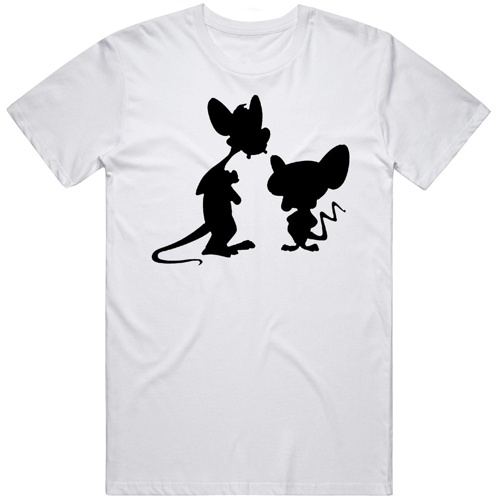 Pinky And The Brain Tv Show Fan Silhouette retro T Shirt Pinky And The Brain Tv Show Fan Silhouette retro T Shirt
