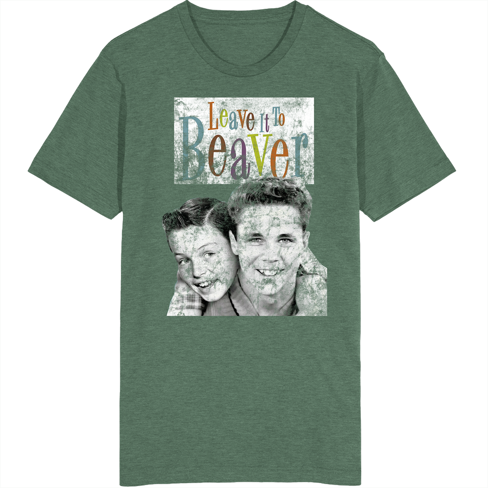 Leave It To Beaver Poster Worn Look Vintage Unisex retro T Shirt