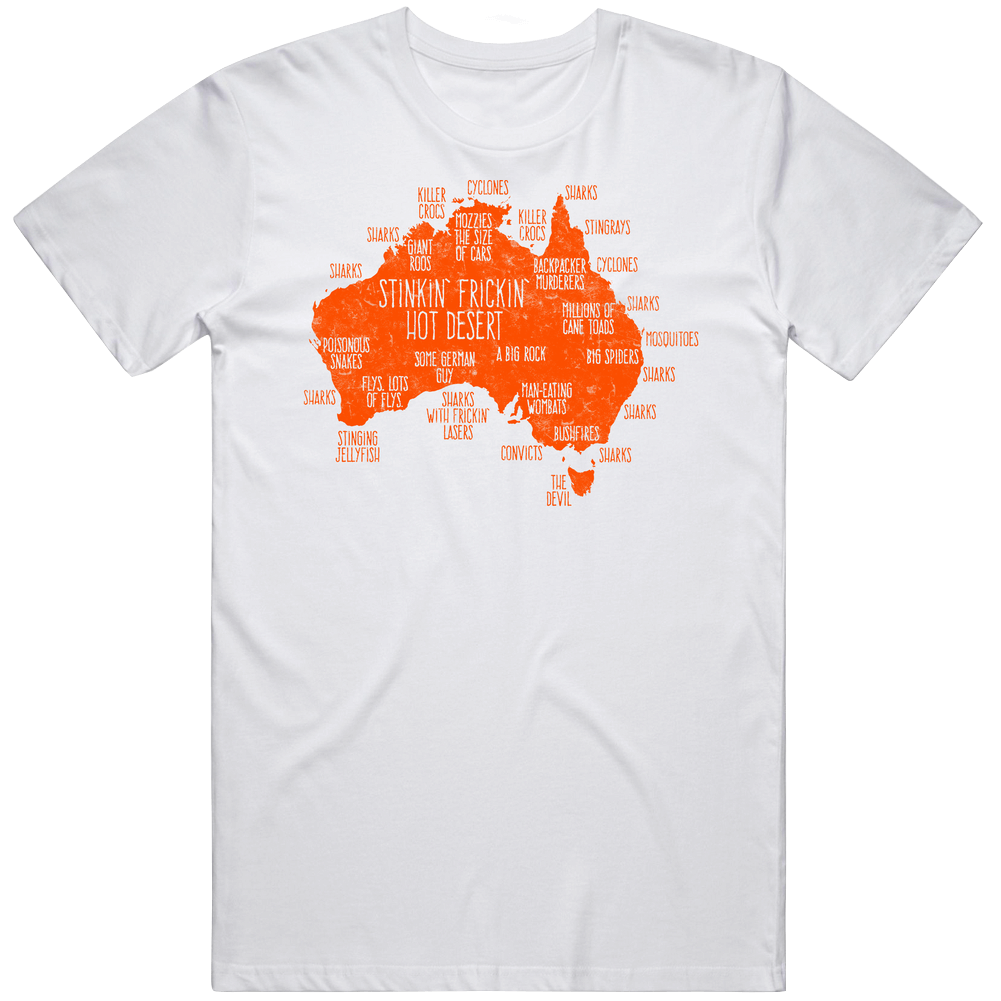 Australia Explained Stinkin Hot Desert Funny retro T Shirt Australia Explained Stinkin Hot Desert Funny retro T Shirt