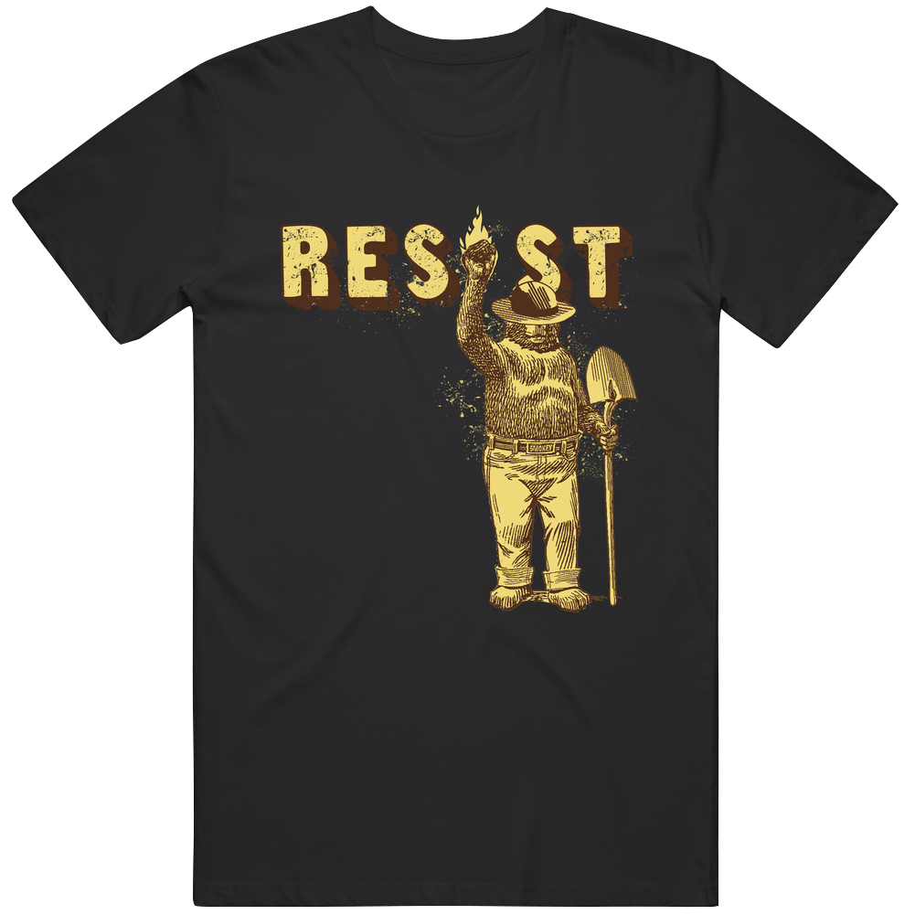 Smokey Bears Says Resist retro T Shirt