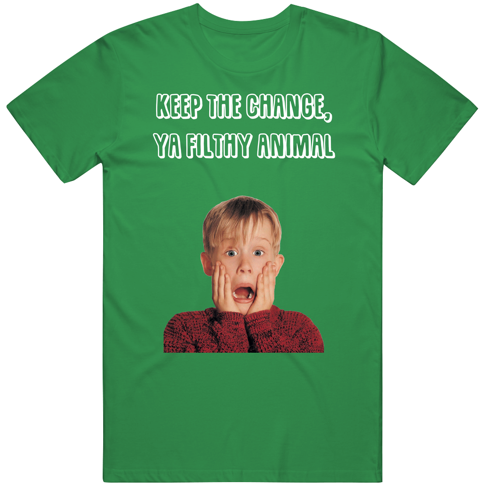 Keep The Change, Ya Filthy Animal Home Alone Kevin Quote Retro T Shirt Keep The Change, Ya Filthy Animal Home Alone Kevin Quote Retro T Shirt