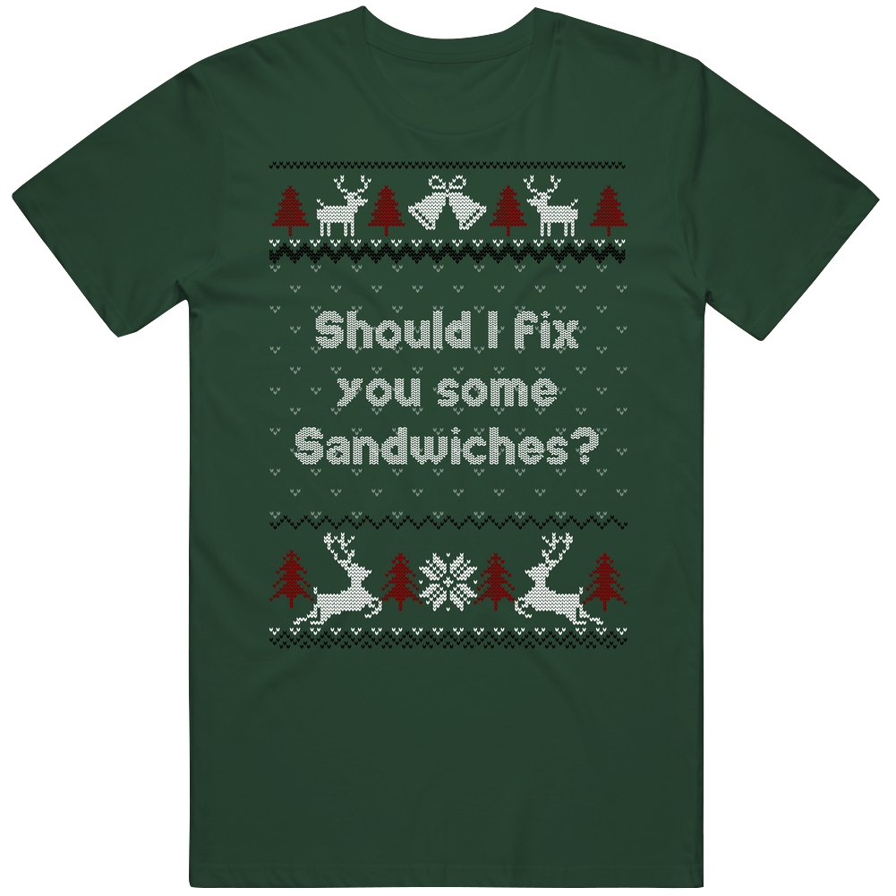 Fix You Some Sandwiches Bad Santa Ugly Sweater Quote Retro T Shirt