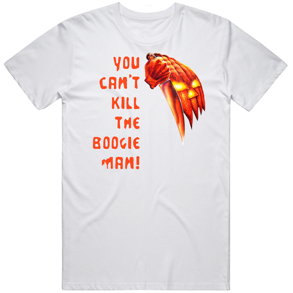 You Can't Kill The Boogie Man Halloween Jackolatern Knife Movie Fan Retro T Shirt You Can't Kill The Boogie Man Halloween Jackolatern Knife Movie Fan Retro T Shirt