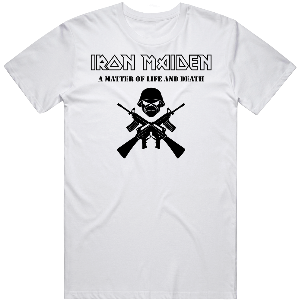 T-Shirt Iron Maiden Army A Matter of Life And Death Heavy Metal Band Tee Retro T Shirt T-Shirt Iron Maiden Army A Matter of Life And Death Heavy Metal Band Tee Retro T Shirt