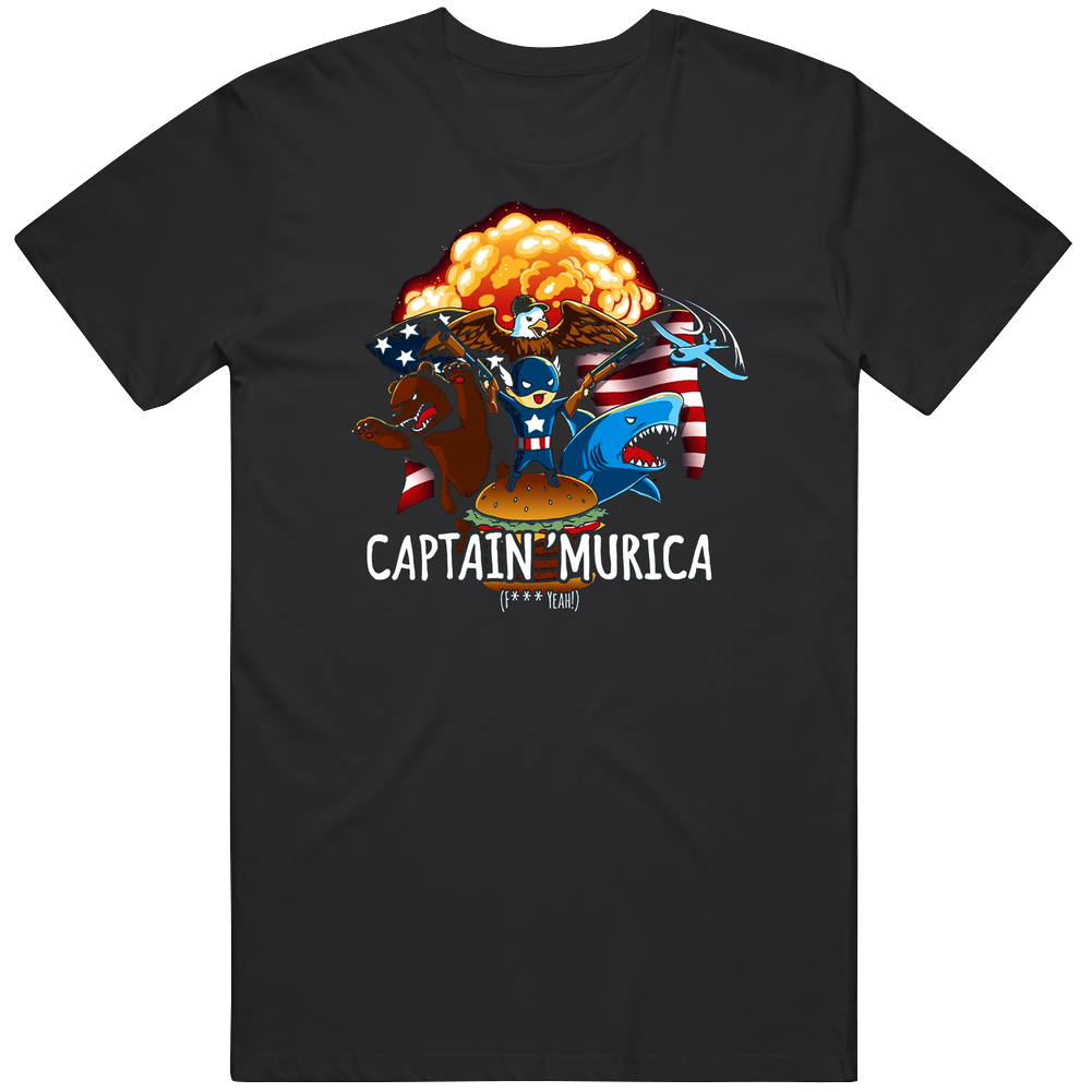 Captain Murica Retro T Shirt