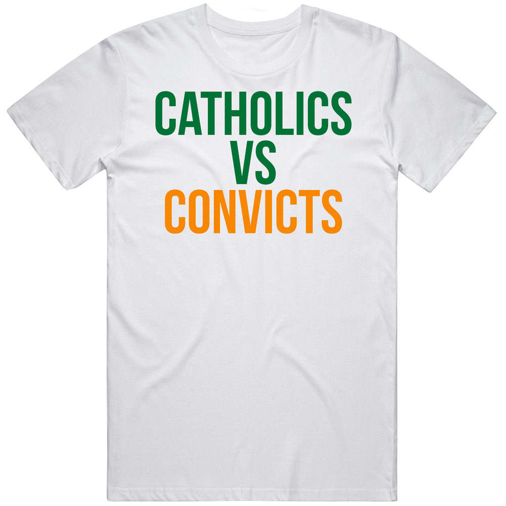 Catholics Vs Convicts Vintage 1988 Notre Dame Football Retro Classic T Shirt Catholics Vs Convicts Vintage 1988 Notre Dame Football Retro Classic T Shirt