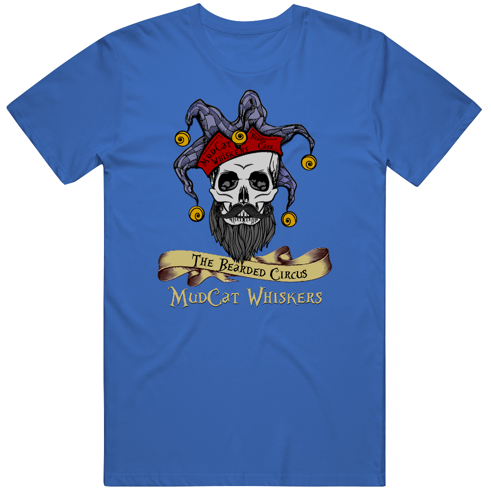 The Bearded Circus Royal Blue Retro Classic T Shirt The Bearded Circus Royal Blue Retro Classic T Shirt