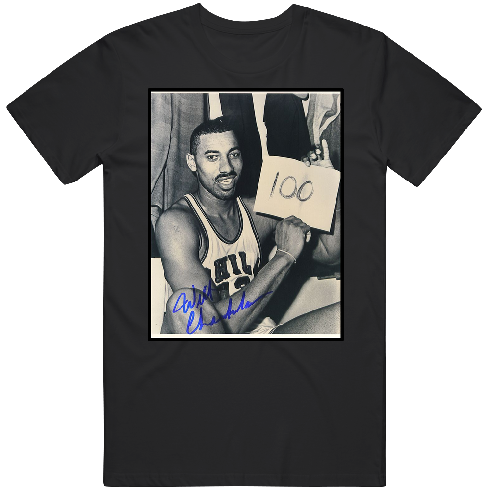 Wilt Chamberlain 100 Points Game Sign Classic Retro T Shirt Wilt Chamberlain 100 Points Game Sign Classic Retro T Shirt