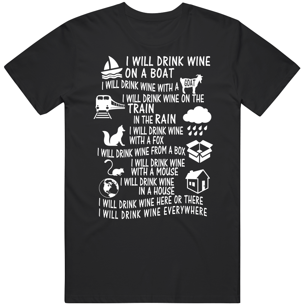 Dr. Suess Wine Parody Classic Retro T Shirt Dr. Suess Wine Parody Classic Retro T Shirt