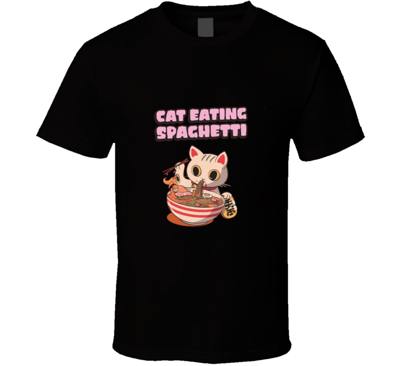 Cat Eating Spaghetti T Shirt Cat Eating Spaghetti T Shirt