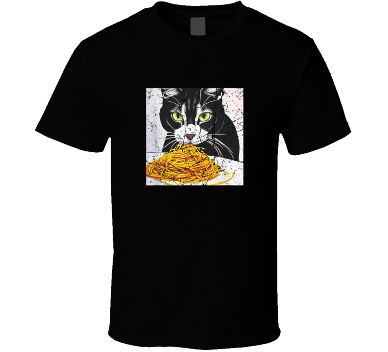 Cat Eating Spaghetti T Shirt Cat Eating Spaghetti T Shirt
