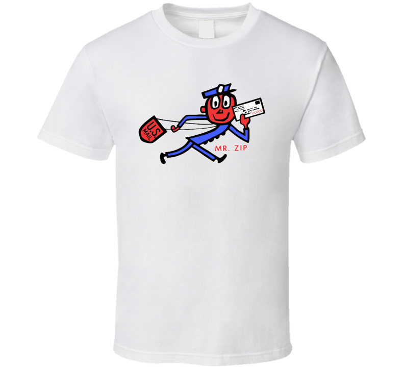Mr Zip US Postal Service Classic Mascot T Shirt Mr Zip US Postal Service Classic Mascot T Shirt