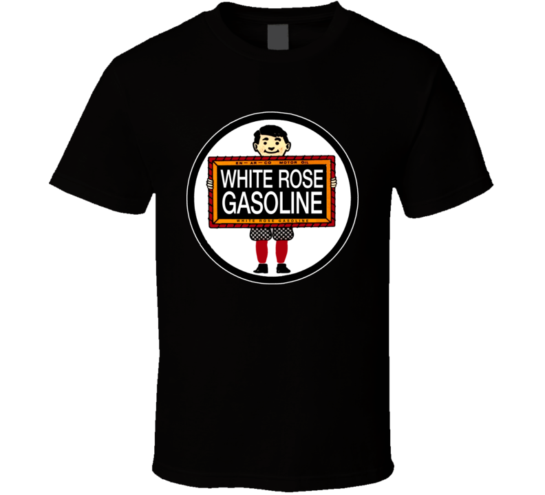 White Rose Gasoline Logo Retro T Shirt White Rose Gasoline Logo Retro T Shirt