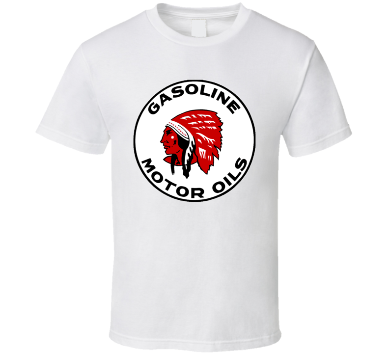 Red Indian Gasoline Oil Logo Retro T Shirt Red Indian Gasoline Oil Logo Retro T Shirt