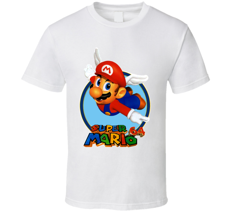 Super Mario 64 Nintendo 64 Retro T Shirt Super Mario 64 Nintendo 64 Retro T Shirt
