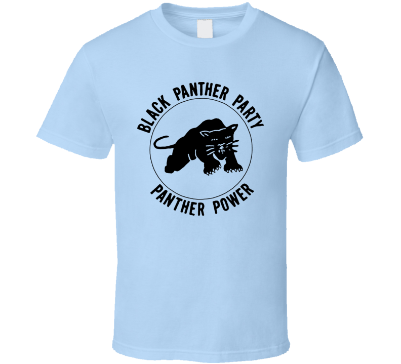 Black Panther Party Power T Shirt - Light Blue Black Panther Party Power T Shirt - Light Blue