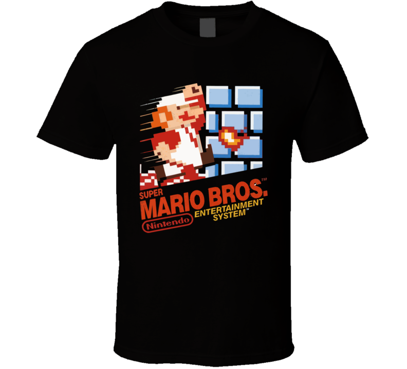 Super Mario Bros Nes Box Art T Shirt Super Mario Bros Nes Box Art T Shirt