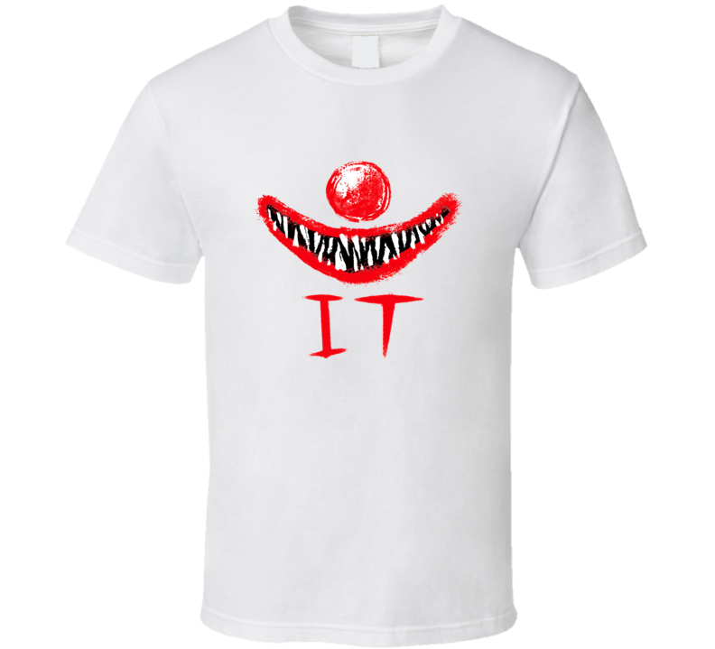 Stephen King Pennywise IT Horror Movie T Shirt - White Stephen King Pennywise IT Horror Movie T Shirt - White