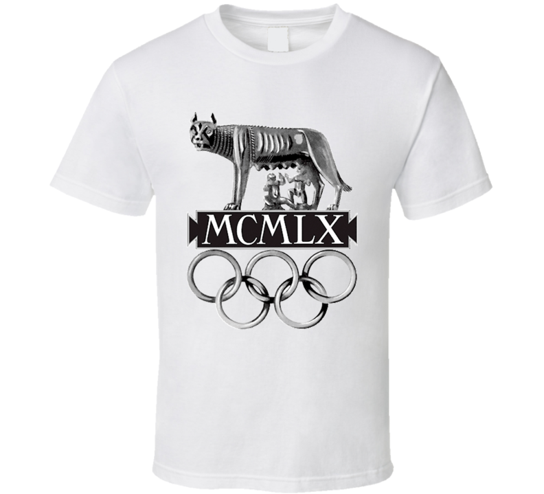 Rome 1960 Summer Olympics Logo T Shirt Rome 1960 Summer Olympics Logo T Shirt