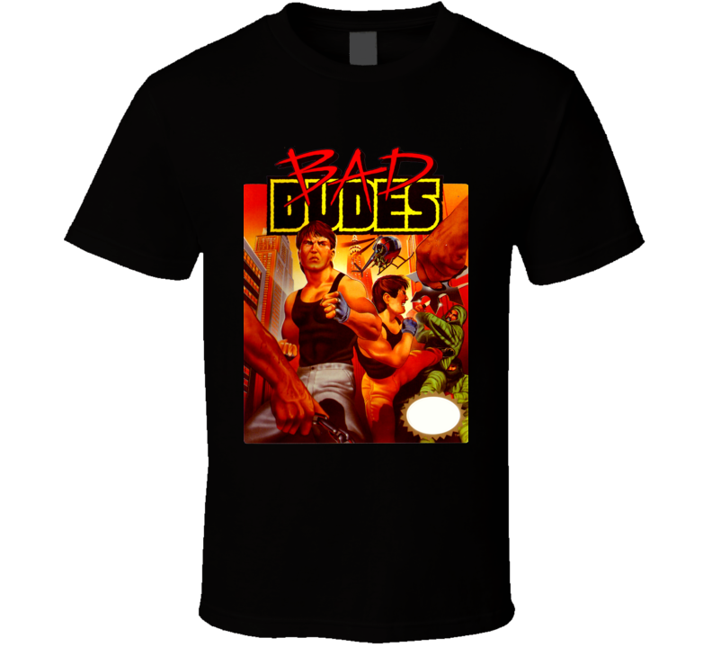 Bad Dudes Nes Game Box Art Video Game T Shirt Bad Dudes Nes Game Box Art Video Game T Shirt