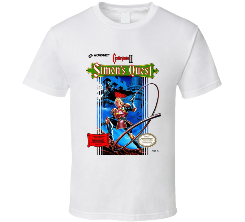 Castlevania 2 Simon's Quest Nes White T Shirt Castlevania 2 Simon's Quest Nes White T Shirt