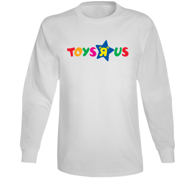 Toys R Us Retro Kids Store Logo Long Sleeve White T Shirt Toys R Us Retro Kids Store Logo Long Sleeve White T Shirt