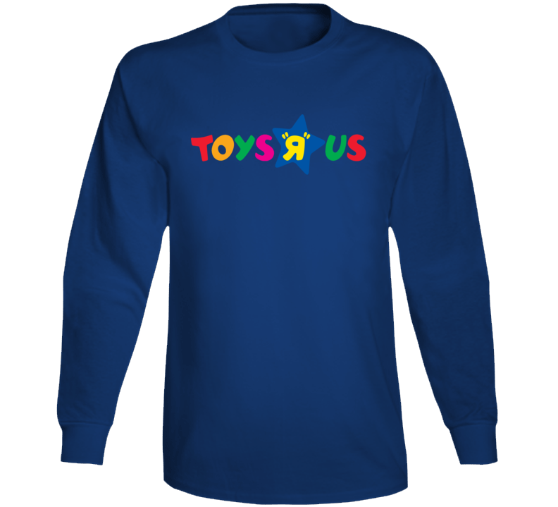 Toys R Us Retro Kids Store Logo Long Sleeve Blue T Shirt Toys R Us Retro Kids Store Logo Long Sleeve Blue T Shirt