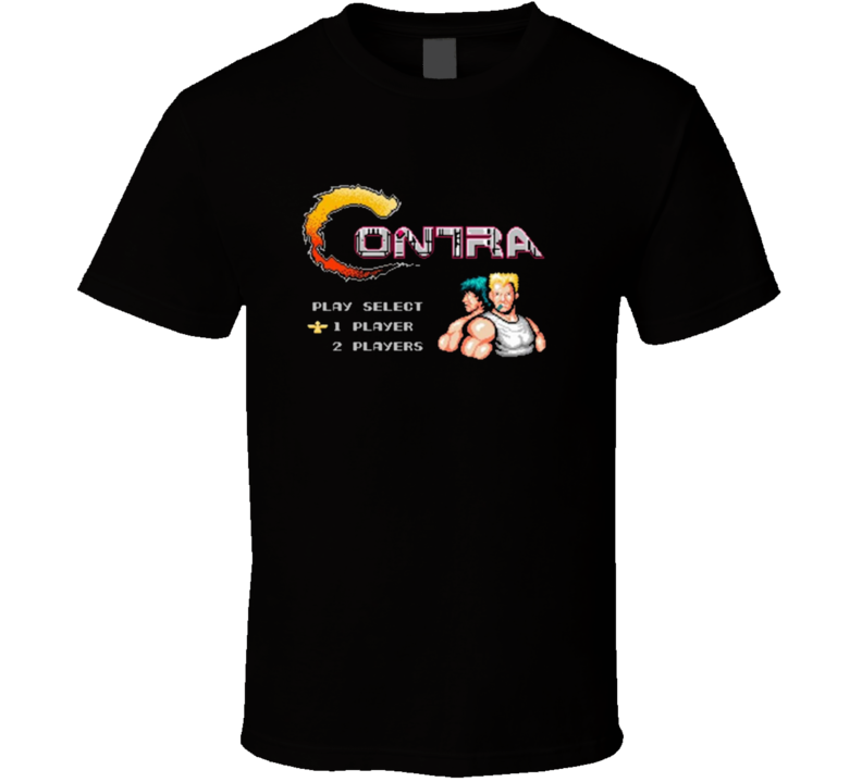 Contra Nes Title Screen Retro Video Game T Shirt Contra Nes Title Screen Retro Video Game T Shirt