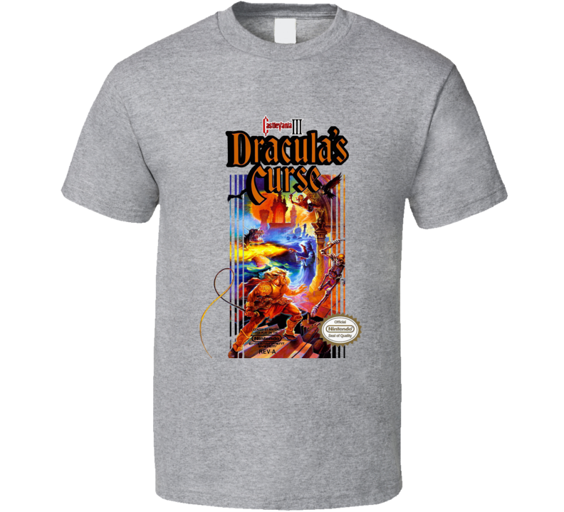Castlevania 3 Dracula's Curse Retro Video Game T Shirt Castlevania 3 Dracula's Curse Retro Video Game T Shirt