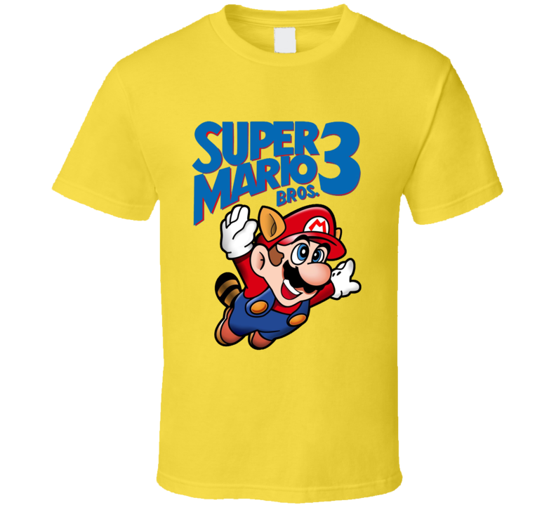 Super Mario Bros. 3 Retro Nes Box Art Video Game T Shirt Super Mario Bros. 3 Retro Nes Box Art Video Game T Shirt