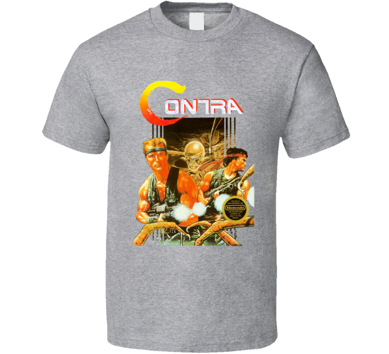 Contra Retro Nes Box Art Video Game T Shirt Contra Retro Nes Box Art Video Game T Shirt