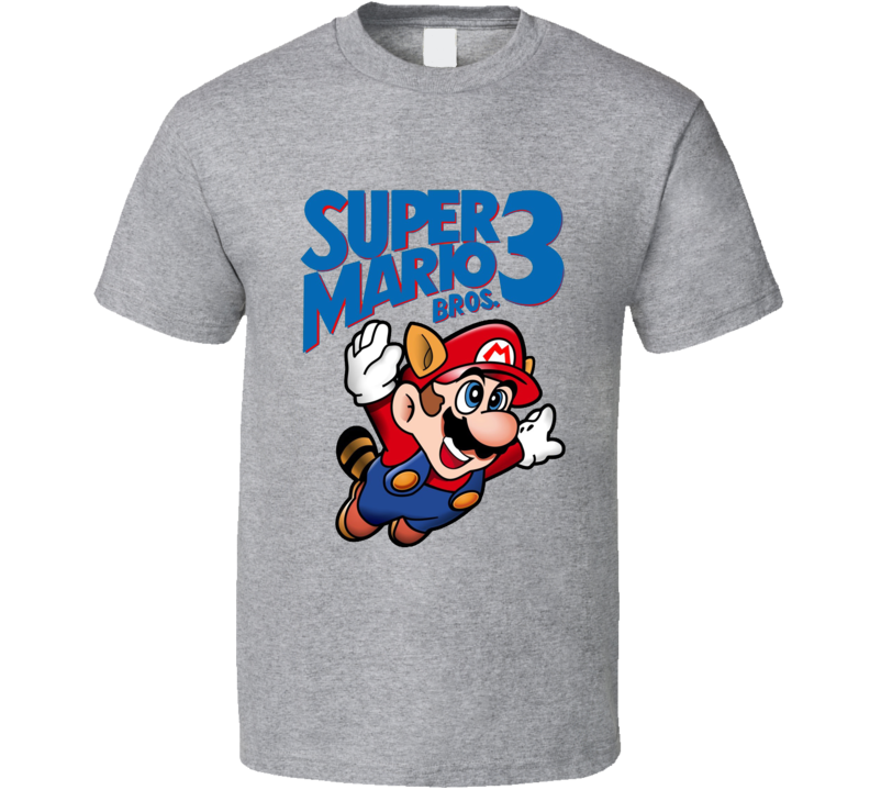 Super Mario 3 Nes Box Art Video Game Retro T Shirt Super Mario 3 Nes Box Art Video Game Retro T Shirt