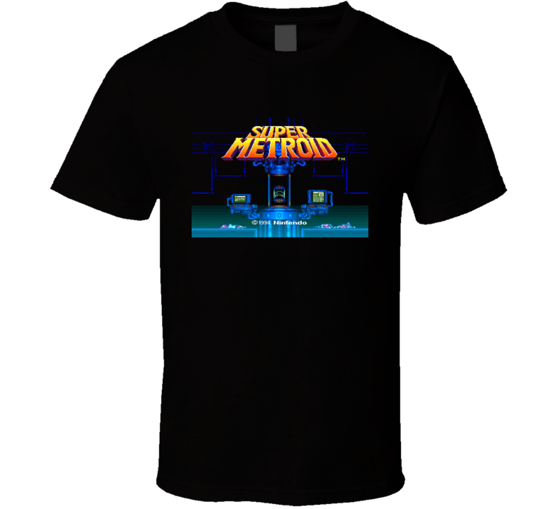 Super Metroid Game Intro Snes Retro Video Game T Shirt Super Metroid Game Intro Snes Retro Video Game T Shirt
