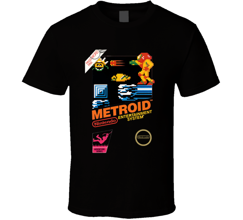 Metroid Nes Box Art Retro Video Game T Shirt Metroid Nes Box Art Retro Video Game T Shirt