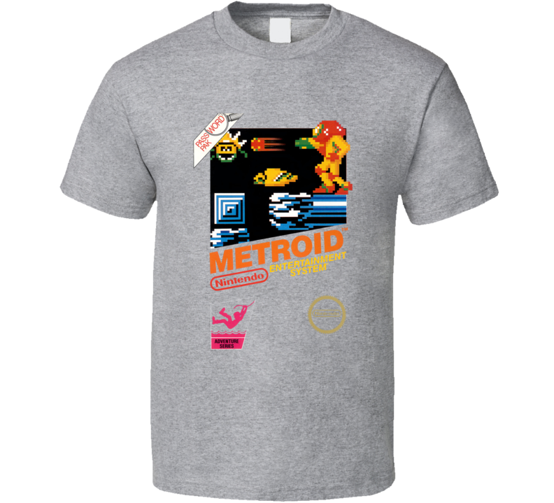 Metroid Samus Nes Box Art Video Game T Shirt Metroid Samus Nes Box Art Video Game T Shirt