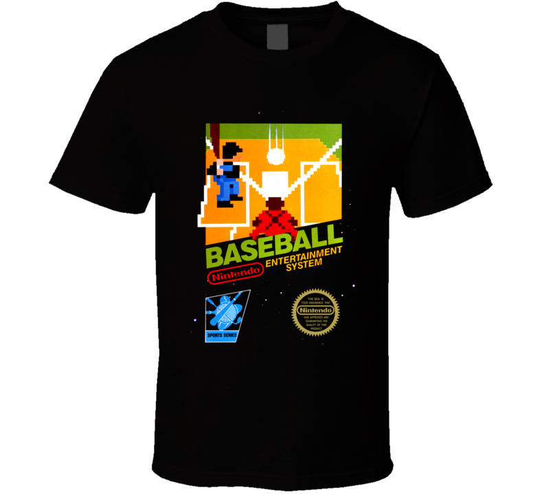 Baseball Nes Black Box Video Game T Shirt Baseball Nes Black Box Video Game T Shirt