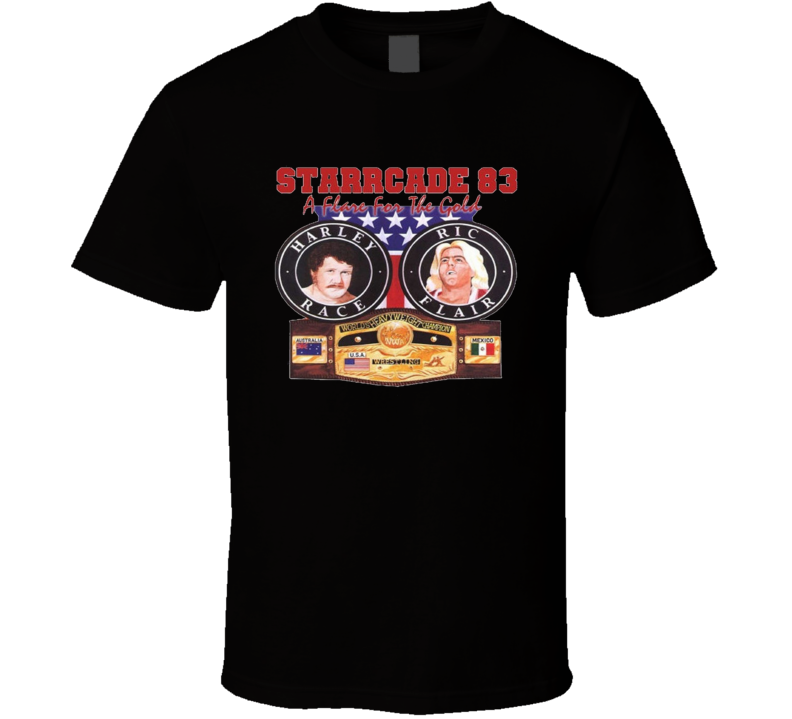 Ric Flair Vs Harley Race 1983 Starcade Wrestling T Shirt Ric Flair Vs Harley Race 1983 Starcade Wrestling T Shirt