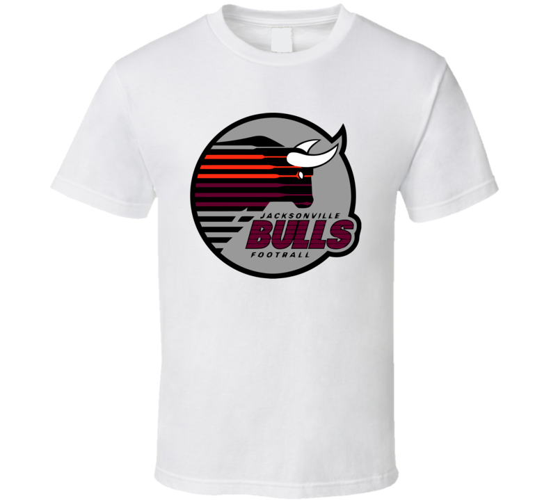 Jacksonville Bulls Usfl Retro 80's Football T Shirt Jacksonville Bulls Usfl Retro 80's Football T Shirt