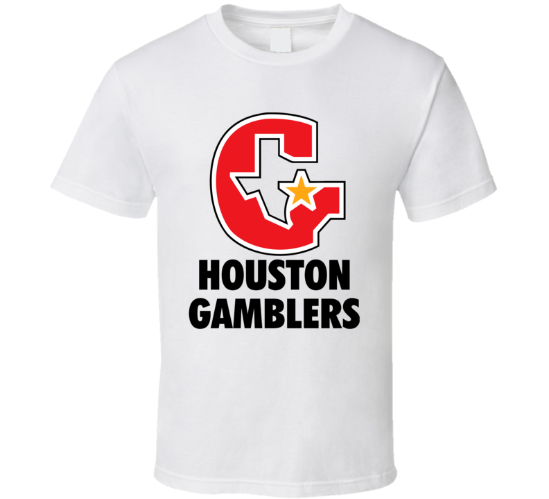 Houston Gamblers Usfl Retro 80's Football T Shirt Houston Gamblers Usfl Retro 80's Football T Shirt