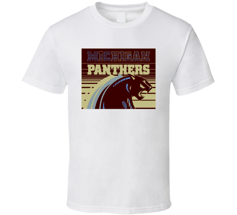 Michigan Panthers Usfl Retro 80's Football T Shirt Michigan Panthers Usfl Retro 80's Football T Shirt