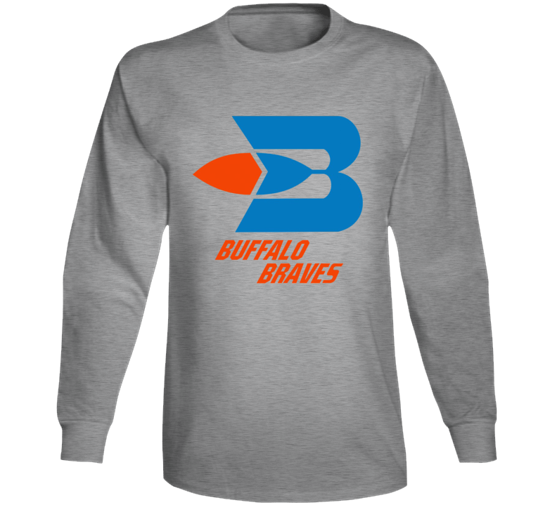 Buffalo Braves Retro Baseketball Team Logo Long Sleeve T Shirt Buffalo Braves Retro Baseketball Team Logo Long Sleeve T Shirt
