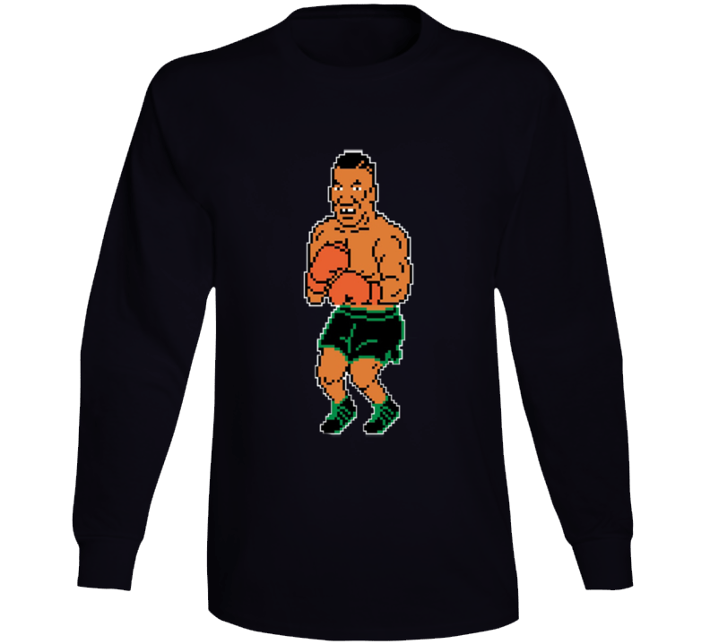 Mike Tyson's Punchout 8 Bit Boxing Video Game Long Sleeve T Shirt Mike Tyson's Punchout 8 Bit Boxing Video Game Long Sleeve T Shirt