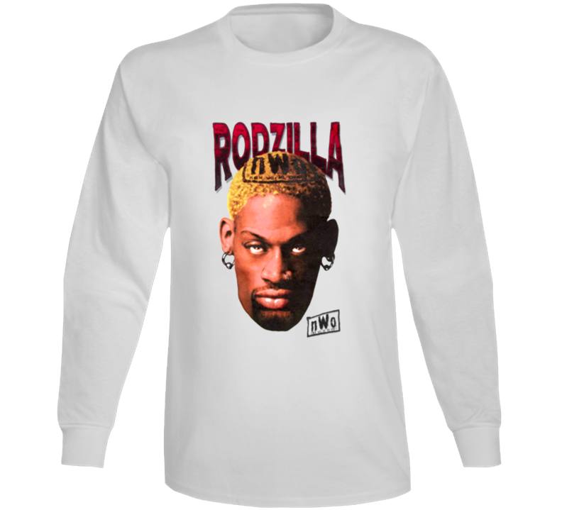 Dennis Rodman Rodzilla Wcw Retro Wrestling Long Sleeve T Shirt Dennis Rodman Rodzilla Wcw Retro Wrestling Long Sleeve T Shirt