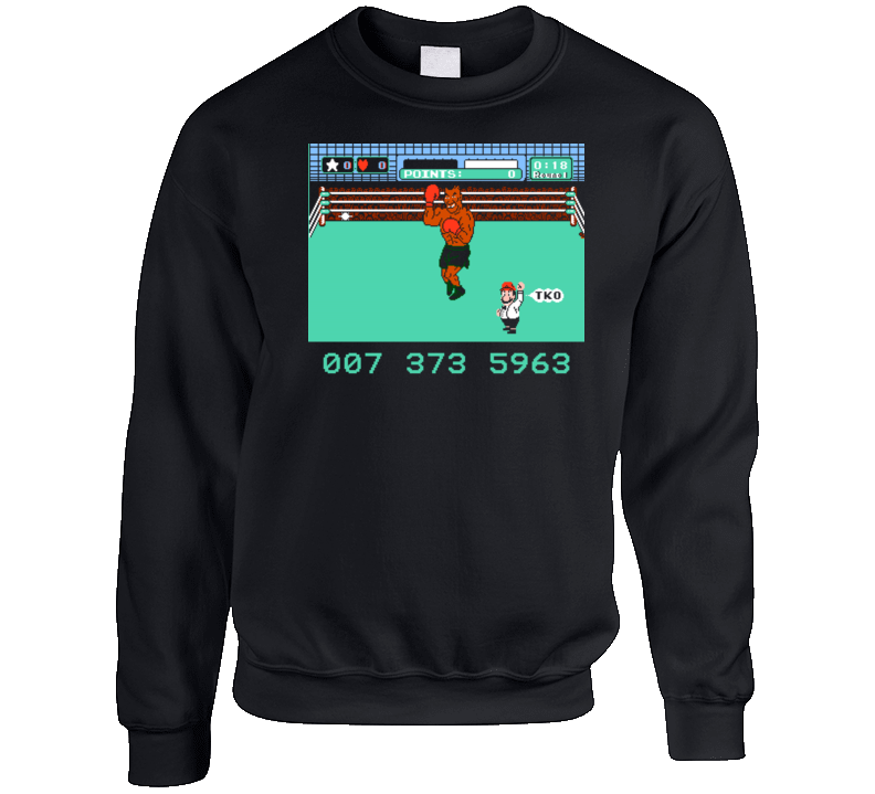 Mike Tyson's Punch Out Retro Nes Sweatshirt T Shirt Mike Tyson's Punch Out Retro Nes Sweatshirt T Shirt
