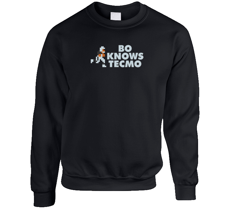 Bo Knows Tecmo Bo Jackson Crewneck Sweatshirt T Shirt Bo Knows Tecmo Bo Jackson Crewneck Sweatshirt T Shirt