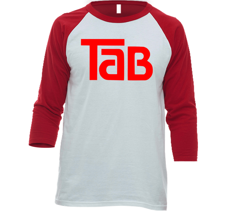 Tab Cola Retro Soft Drink Beverage Baseball Raglan T Shirt Tab Cola Retro Soft Drink Beverage Baseball Raglan T Shirt