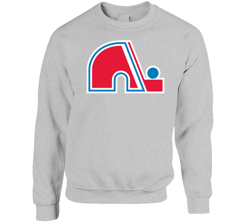 Quebec Nordiques Logo Retro Hockey Grey Crewneck Sweatshirt T Shirt Quebec Nordiques Logo Retro Hockey Grey Crewneck Sweatshirt T Shirt