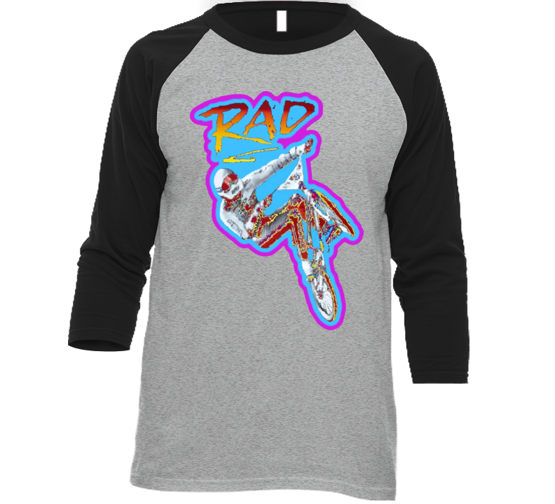 Rad Movie Retro 80's Bmx Movie Baseball Raglan T Shirt Rad Movie Retro 80's Bmx Movie Baseball Raglan T Shirt